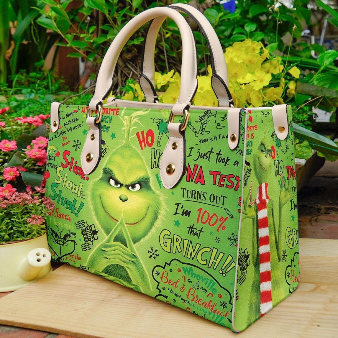 The Grinch 1 Lover Leather Handbag 1 The Grinch 1 Lover Leather Handbag