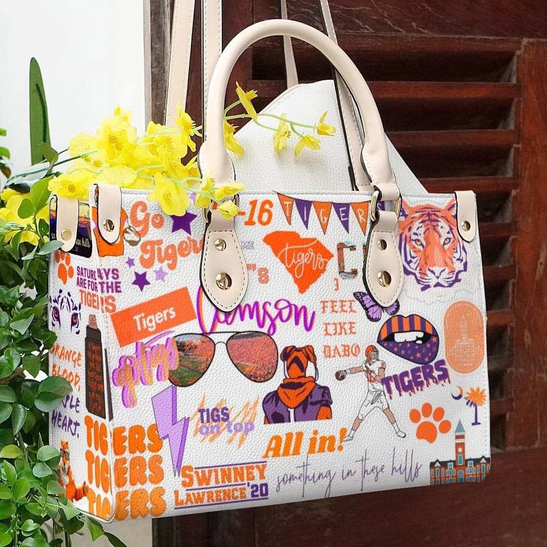 The Ultimate Clemson Tiger Leather Handbag 1 The Ultimate Clemson Tiger Leather Handbag