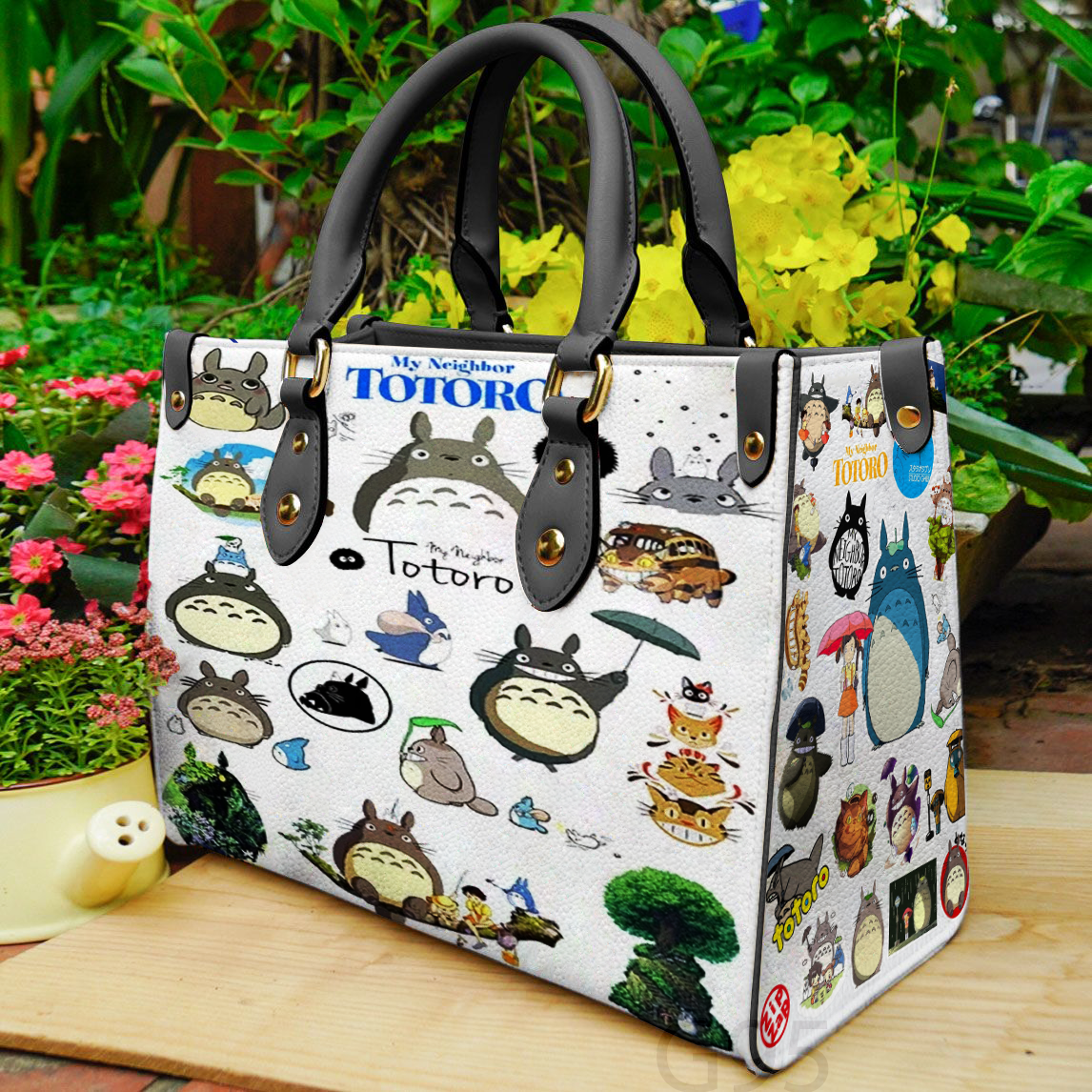 Totoro Ghibli Leather Handbag 1 Totoro Ghibli Leather Handbag