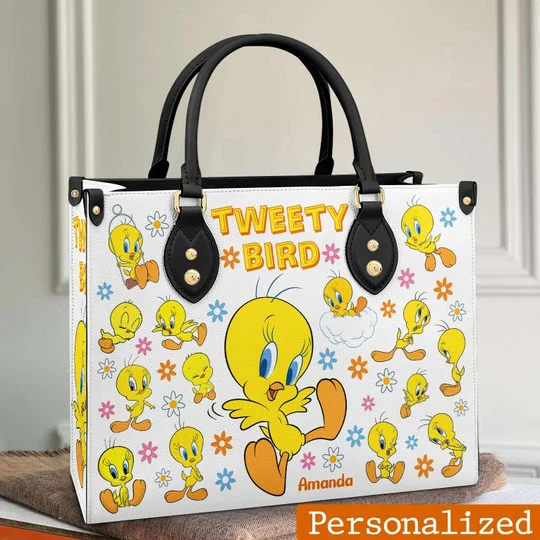 Tweety Bird A4 Leather Handbag 1 Tweety Bird A4 Leather Handbag
