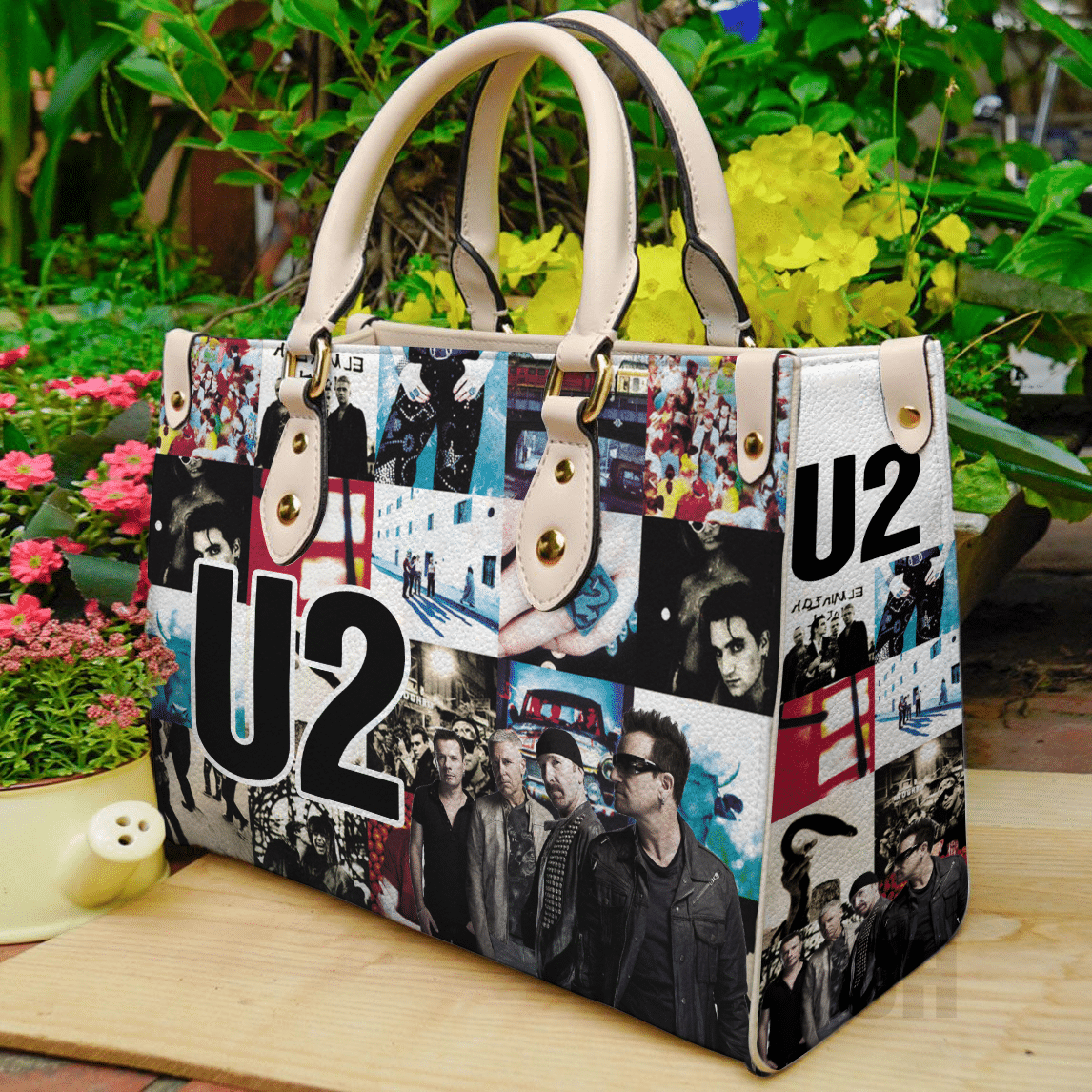 U2 Band Lover Leather Handbag 1 U2 Band Lover Leather Handbag