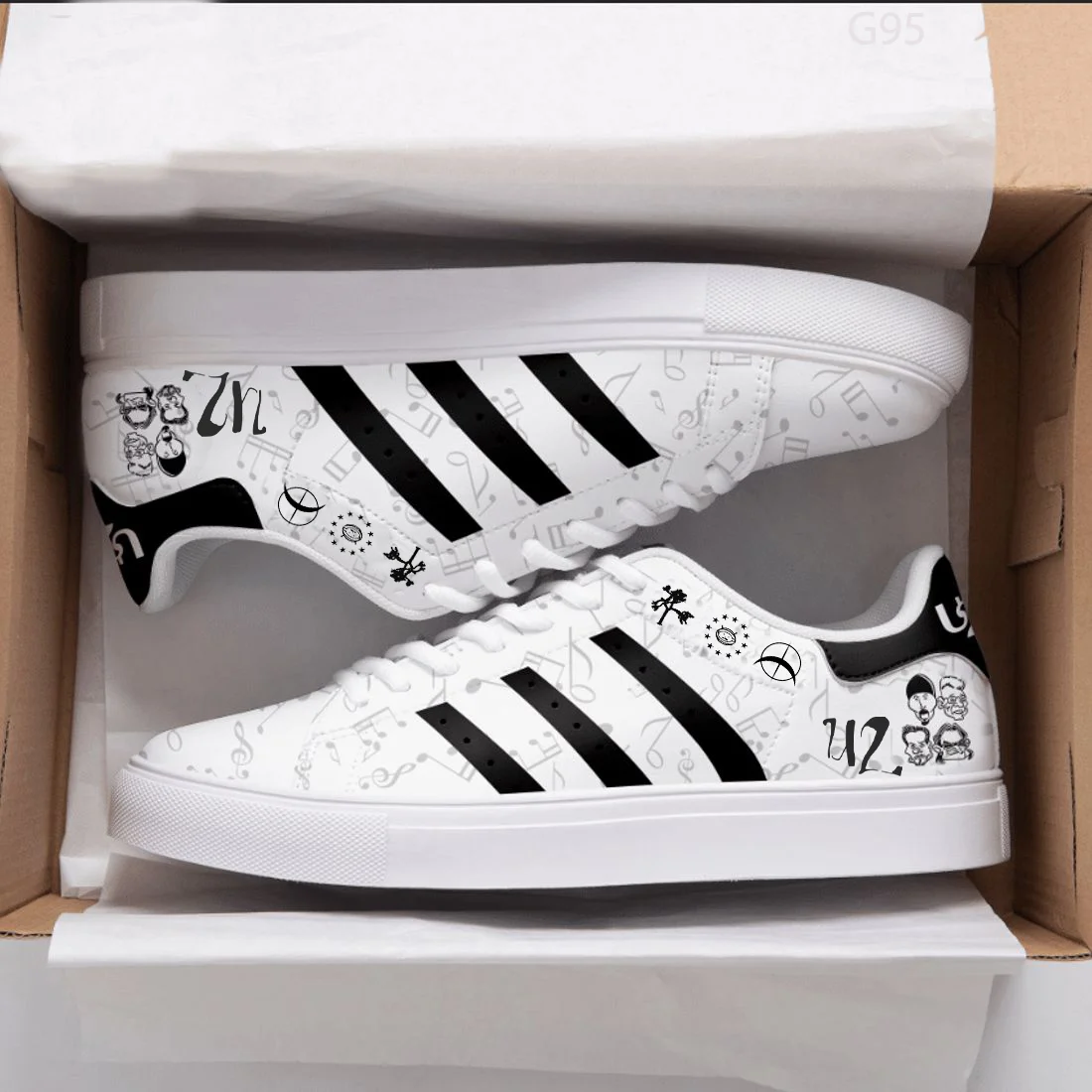 U2 Band Stan Smith Shoes 1 U2 Band Stan Smith Shoes