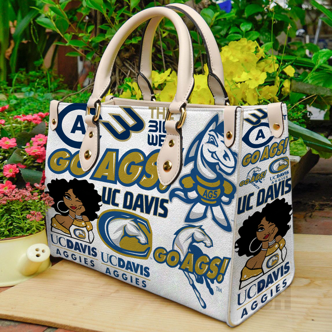 Uc Davis Aggies Leather Handbag 1 Uc Davis Aggies Leather Handbag