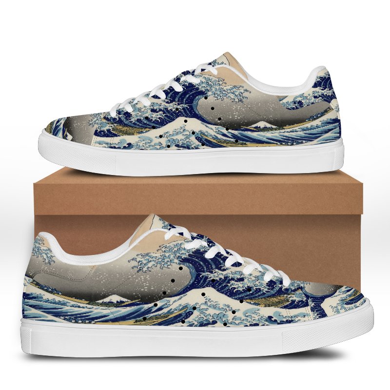 Van Gogh The Great Wave Off Kanagawa Stan Smith Shoes 1 Van Gogh The Great Wave Off Kanagawa Stan Smith Shoes
