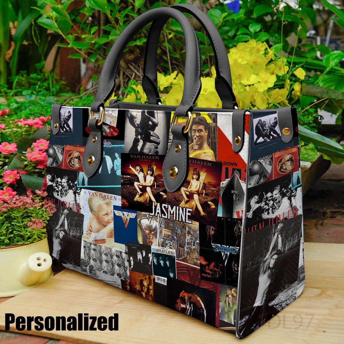 Van Halen Custom Name Leather Handbag 1 Van Halen Custom Name Leather Handbag