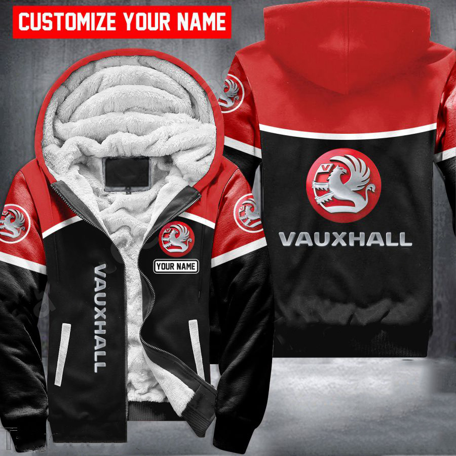 Vauxhall Red Custom Name Fleece Jacket 1 Vauxhall Red Custom Name Fleece Jacket
