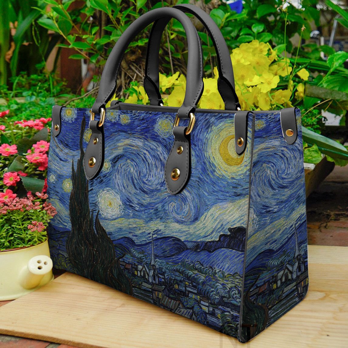 Vincent Van Gogh Leather Handbag 1 Vincent Van Gogh Leather Handbag
