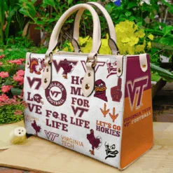 Virginia Tech Leather Handbag