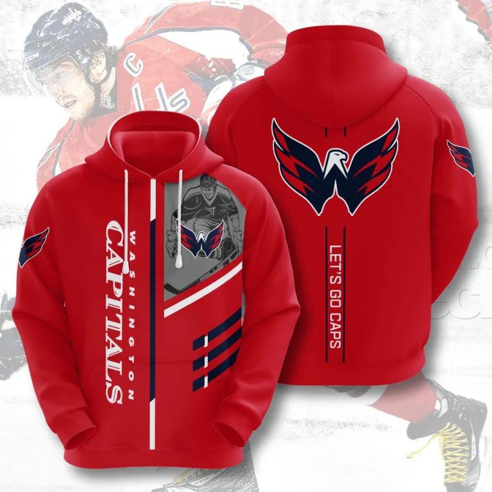 Washington Capitals Hoodie Zip Hoodie 3D 1 Washington Capitals Hoodie Zip Hoodie 3D