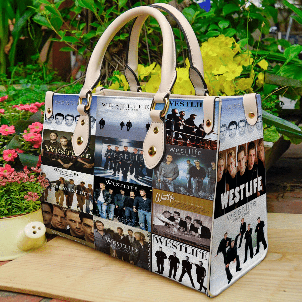 Westlife Band Leather Handbag 1 Westlife Band Leather Handbag