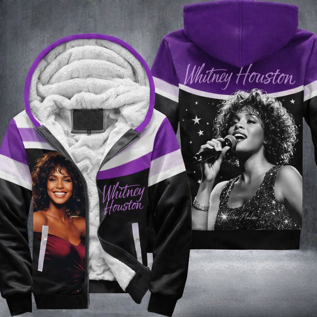 Whitney Houston Fleece Jacket 1 Whitney Houston Fleece Jacket