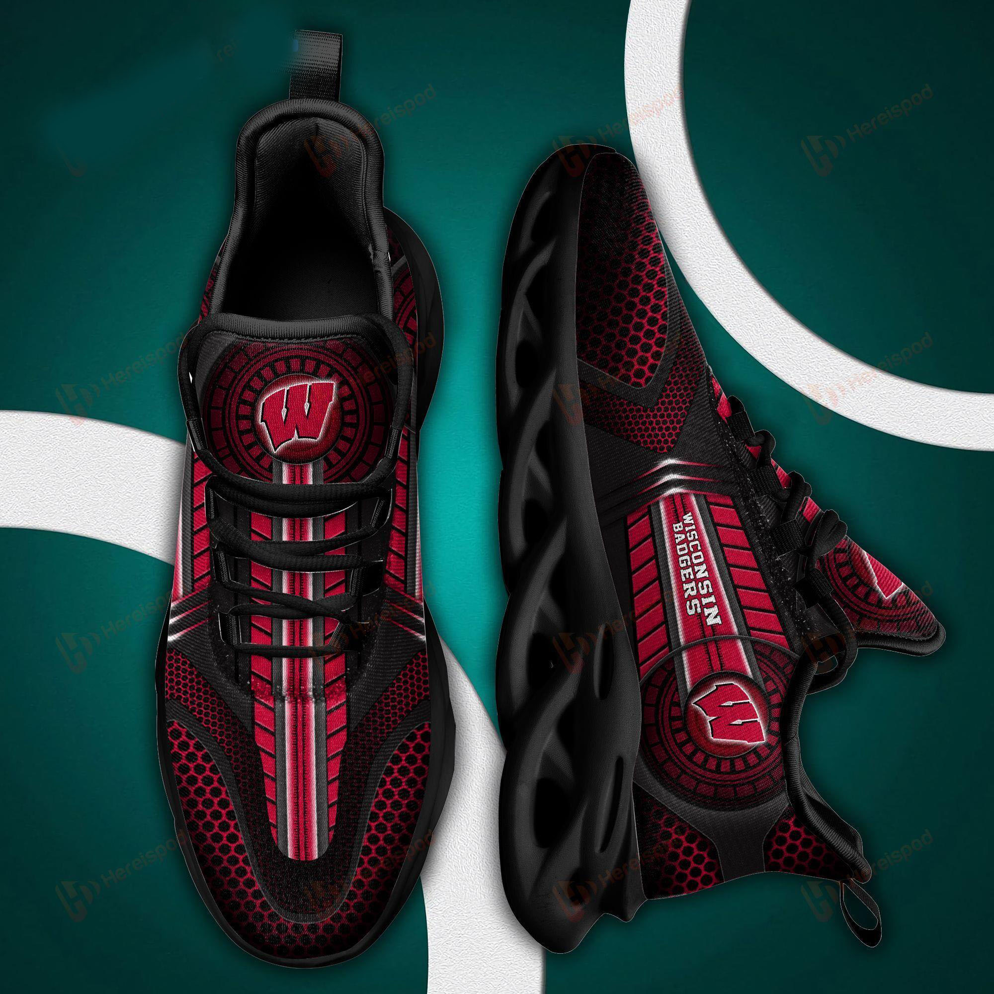 Wisconsin Badgers Red Max Soul Shoes 01 1 Wisconsin Badgers Red Max Soul Shoes 01
