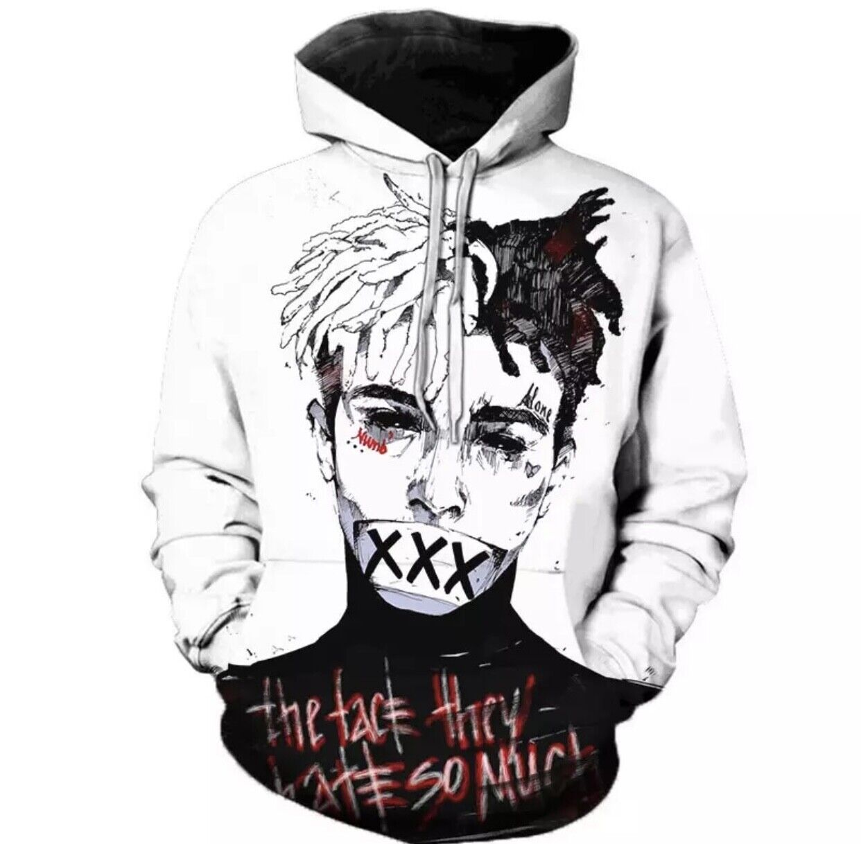 Xxxtentacion Hoodie Zip Hoodie 3D 1 Xxxtentacion Hoodie Zip Hoodie 3D