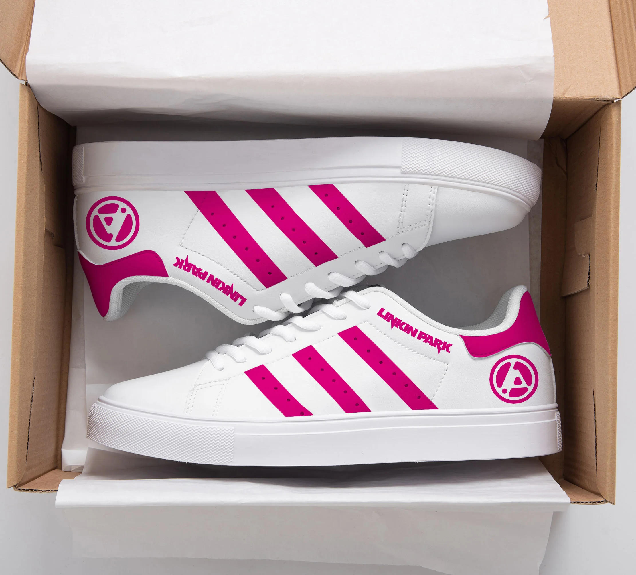 Linkin Park Pink Stan Smith Shoes HN