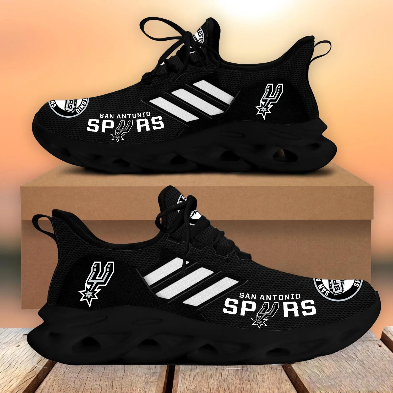 San Antonio Spurs Black Max Soul Shoes
